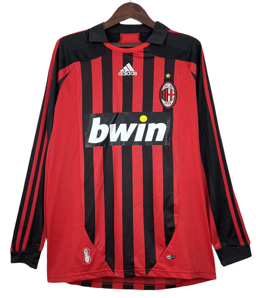 2007/2008 Long Sleeve AC Milan Home Retro Shirt