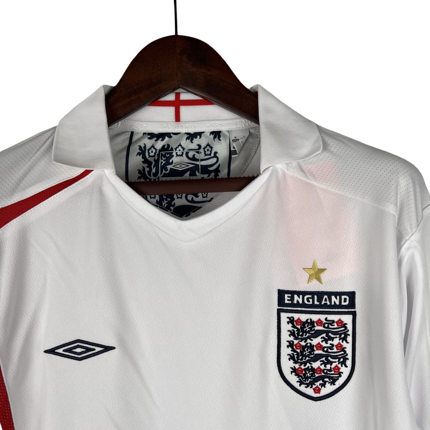 2006 England Home Retro Long Sleeve