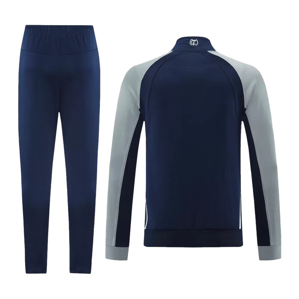 Real Madrid 2025/26 Jacket Tracksuit - Navy & Grey